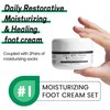 Moisturizing Foot kit for Women Gifts,Urea Cream 45% Plus Salicylic Acid 2% Foot Cream, Reusable 2Pairs Gel Lining Moisturizing Heel Socks for Dry Cracked Feet,Cracked Heel Repair.(Black)