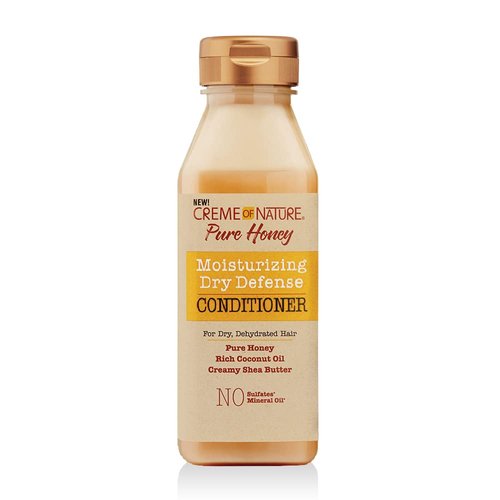 Creme of Nature Pure Honey Moisturizing Dry Defense Conditioner with Coconut Oil & Shea Butter, For Damaged Hair, 12.07 Fl Oz (Pack of 1)