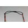 Fashion Accessories Now Brown chain link pattern jelly skinny narrow headband soft stretch hair grip teeth 3/8 inch wide circle link