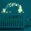 Fairy Girl Glow in The Dark Wall Stickers, BENBO Stars PVC Vinyl Luminous Wall Decals DIY Wall Stickers for Home Decor Mural Decor Girls Kids Nursery Room Decoration