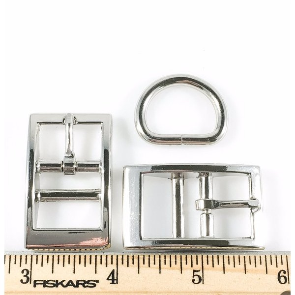 Dangerous Threads DOG Collar Buckles W Dee 3/4" Nickel Finish 12 Sets