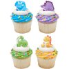 Cute Dinosaurs Cupcake Rings Birthday Party Favors - 24 pc