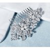Women's Flower Bride Handmade Wedding Hair Comb Cristals Pearl Hair Accessories Art Deco Floral Bridal Side Combs Headpiece for Women, Brides Hair Accessories / Gift Box