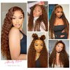 Alionly 13x6 Chocolate Brown Lace Front Wig Human Hair,24 Inch Water Wave Wet and Wavy HD Lace Front Wigs Human Hair For Black Women,Glueless Wigs Human Hair Pre Plucked With Baby Hair