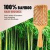 SiuClassical Bamboo Paddle Hair Brush Detangling Hairbrush for Women, Men and Kids, Suitable for All Hair Styles