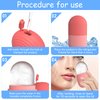 3pcs Senbaler Ice Cube Roller for Face,Eye,Silicone,Reusable Facial Massager Ice Mold,Brighten Skin Enhancing Natural Glow,De-Puff Eye Bags,Reduce Migraine Pain (Pink)