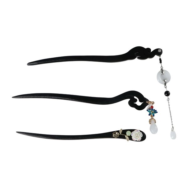 Leadigol Vintage Hair Stick Creativity Sweet Women's Accessories Tassel Wooden Cloud Simplicity Handmade Hair Fork