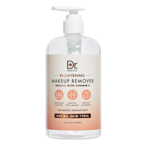 Dr. Wellness Rose Water Makeup Remover - 16.9 fl oz / 500ml, Cruelty-Free & Vegan, Gentle Formula for Effective Makeup Removal, Citrus