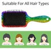 Rainbow Hair Brush, Rainbow Sequins Wet Dry Air Cushion Hair Brush Plastic Detangler Hair Brush for Kids Adults Back To School Gift Women Men