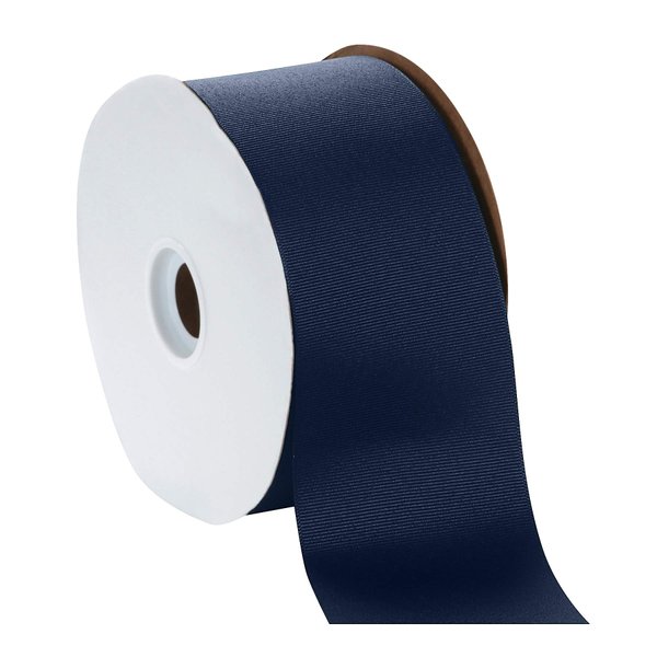 Berwick Offray 3" Grosgrain Ribbon, Navy Blue, 50 Yards