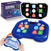 Infowush Quick Push Game Light Up Fidget Toys for Kids, 4 Modes LED Screen Handheld Dance Game Machine, Pop Game Controller Electric Popper for Kids Ages 3-12, Xmas Birthday Gifts for Boys Girls Blue