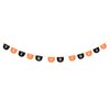 Meri Meri Trick Or Treat Fabric Halloween Garland (Pack of 1), 8' Strand (12’ Including Excess Cord), Reusable Halloween Party Decorations, RIC Rac Detailing, Drawstring Organdie Storage Bag