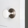 Nostalgic Warehouse Classic Rosette White Porcelain Round Door Knob