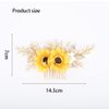 Jeairts Sunflower Bride Wedding Hair Comb Crystal Pearl Bridal Hair Pieces Leaf Side Combs Hair Dress Decorative Hair Accessories for Women and Girls (2-Gold)