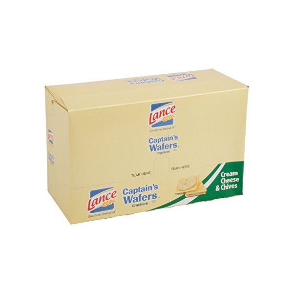 Lance Captain's Wafers Cream Cheese & Chives Sandwich Crackers [20-pack caddy]