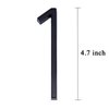 5 Inch Floating House Number 1, VONDERSO Black Metal Modern Outdoor Address Sign for Yard Street and Mailbox, Zinc Alloy Solid Address Numbers and Letters with Exquisite Drawing Process