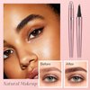2024 New Magic Eyebrow Pencil, 3D Waterproof Microblading Eyebrow Pencil Contouring Pen, Long-Lasting Natural Fine Stroke Eyebrow Pencil, 4-Tipped Precise Brow Pen (Dark Brown)