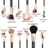 Z'OREYA Premium Travel makeup brush set 12 pieces essential Cosmetic tools Synthetic Hair Foundation Powder Eye Cosmetic brushes With Black Holder