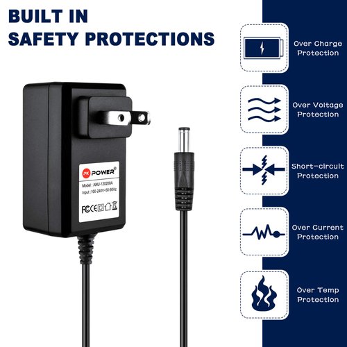 PKPOWER AC Adapter for Braun Silk Epil Lady Shaver Epilator EE110 5306 5316 5317, Power Supply for Braun Silk Epil 3 Perfection SE3170 SE3270 Pl-41-77 V-3 PI-41-77 V-3