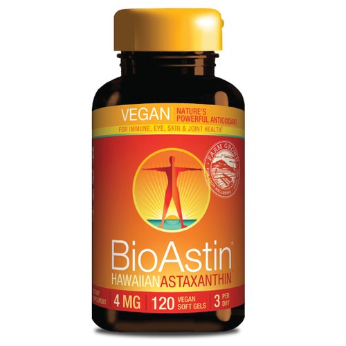 NUTREX HAWAII Vegan BioAstin Hawaiian Astaxanthin - 4mg, 120 Softgels - Farm-Direct Premium Antioxidant Supplement to Support Eye, Skin, Joint & Immune System Health - Vegan, Non-GMO & Gluten-Free