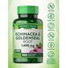 Echinacea Goldenseal Capsules | 1400mg | 100 Count | Vegetarian, Non-GMO & Gluten Free Supplement | Herbal Support Complex | by Nature's Truth