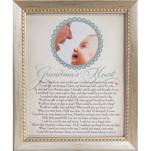 The Grandparent Gift Heart Collection 8x10 Picture Frame, Grandma's Heart Poem