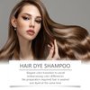 Bupposes Natural Black Hair Color Shampoo for Dark Hair, Hair Dye Shampoo Instant 3 in 1, Hair Dye Shampoo, Hair Instant Dye Shampoo for Men & Women (200cml/black)