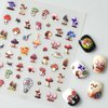 LBPEPAMZ 5D Embossed Mushroom Snail Nail Stickers Fairytale style Self-Adhesive Designs Nail Decals Spring Summer Cute and dreamy Supplies for Women Girls Nail Art Decorations