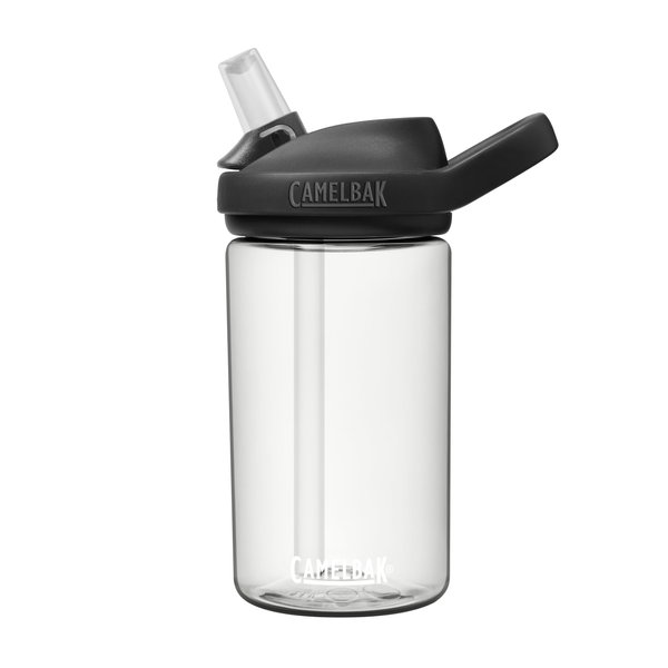 CamelBak eddy+ 14oz Kids Water Bottle with Tritan Renew – Straw Top, Leak-Proof When Closed, Clear