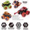 AHYCS Monster Truck Toys, Friction Powered Monster Trucks for Boys, Push and Go Vehicles Toy for Kids, Inertia Vehicle, Stunt On-Road Vehicle, Great for Birthday Party Gift for Boys Girls (Orange)