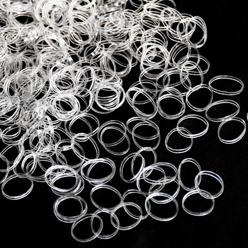 Mini Hair Rubber Bands, 400pcs Clear Elastic Hair Bands, Soft Hair Elastics Ties Bands for Kids Hair, Braids Hair, Wedding Hairstyle and More