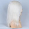 NEWSHAIR 12" White Color Mannequin Head 100% Real Hair Hairdresser Training Head with Shoulder Manikin Cosmetology Doll Head Hair Styling Competition Supplier (12 inch, White#)