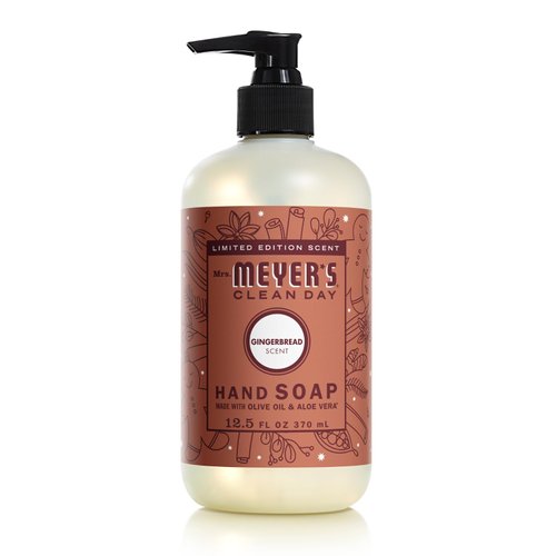 MRS. MEYER'S CLEAN DAY Variety, 1 Mrs. Meyer's Liquid Hand Soap 12.5 OZ, 1 Mrs. Meyer's Liquid Hand Soap, 12.5 OZ, 1 CT (Snow Drop + Gingerbread)