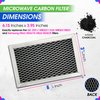 Microwave Charcoal Filter 6.15” x 3.95” for JX81J WB02X11536 WB06X10823 GE Microwave Filter Replacement - Vent Carbon Filter Freshens and Filters Kitchen Air in Over-The-Range Oven Stove Fan (2-Pack)