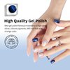 VENALISA Gel Nail Polish, 12ml Deep Pearly Blue Color Soak Off UV LED Nail Gel Polish Nail Art Starter Manicure Salon DIY at Home, 0.43 OZ