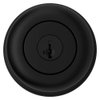 Kwikset Cove Entry Door Knob with Lock and Key, Secure Keyed Handle Exterior Doorknob, Front Entrance and Bedroom, Matte Black, Pick Resistant SmartKey Rekey Security