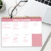 Weekly Planner Notepad - 7" x 10" Weekly Pad Organizers Habit Tracker Journal for Man & Women, 52 Sheets, 100gsm Paper, Undated Weekly To Do List Notepad with Your Life, Pink