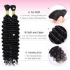 Human Braiding Hair Deep Wave Bulk Human Hair for Braiding No Weft Bundle 16 Inch Curly Human Hair Extensions for Boho Braids (2Bundles/Pack) Wet and Wavy Human Braiding Hair (1B-Deep, 16-100g)