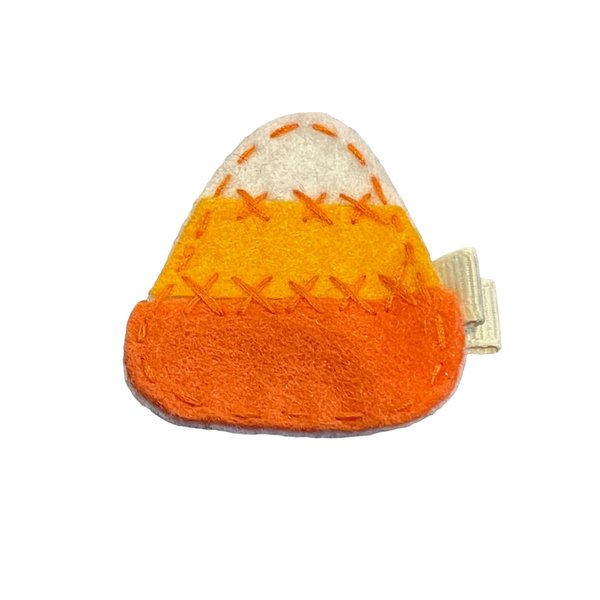 Candy Corn Hair Clip, Halloween Hair Accessories, Holiday Hair Clip