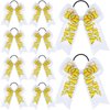 MTLEE 20 Pcs Softball Hair Bows Double Layers Cheer Hair Bows White Ribbon Softball Bows Softball Hair Accessories Softball Scrunchies Ponytail Holder Elastic Band for Women Girls Cheerleading Player