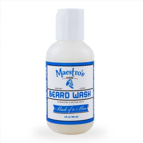 Maestro's Classic BEARD WASH | Anti-Itch, Deep Cleaning, Non-Drying, Fully Hydrating Gentle Cleanser For All Beard Types & Lengths- Modest Blend, 4 Ounce