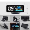 4 Parking Sensors kit Car Auto Vehicle Reverse Backup Radar System Distance Detection LCD Distance Display Sound Warning (6 Parking Sensors kit (Black))