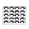 False Eyelashes 3D Faux Mink Lashes Pack Dramatic Fluffy Thick Volume Full Cross Soft Reusable Handmade Fake Eyelashes 10 Pairs Pack by Lifernilash (LFN5D04)