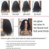 Tmbitto V Part Wigs Human Hair 180% Density Upgrade U Part Human Hair Wig V Part Curly Wig Human Hair Clips in Half Wigs NO Glue No Leave Out Afro Kinky Curly Wigs Human Hair Natural Color 18 Inch