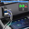 USB Rocker Switch Outlet, Linkstyle QC 3.0 USB-A Port, USB C Port and Voltage Meter with Blue LED Digital Display, Waterproof 12V 24V Rocker Switch USB Charger on Marine Boat Vehicle Truck RV Cart