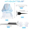 LLMSIX 27PCS Hair Dyeing Kit, Reusable Hair Highlighting Cap Hair Coloring Frosting Cap with Metal Hooks, Coloring Brush, Combs, Gloves, Hair Colouring Cap Set for Salon DIY Dyeing Hair