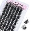 Lash Clusters 72pcs Individual Lashes D Curl Cluster Lashes Eyelash Clusters DIY Lash Extension Kit Cluster Eyelash Extensions (01-0.07D, 12mm)