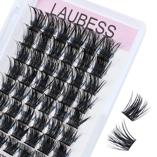Lash Clusters 72pcs Individual Lashes D Curl Cluster Lashes Eyelash Clusters DIY Lash Extension Kit Cluster Eyelash Extensions (01-0.07D, 12mm)