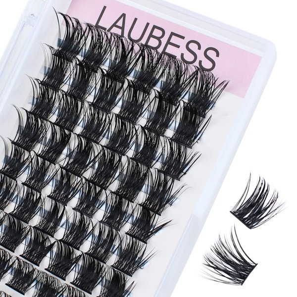 Lash Clusters 72pcs Individual Lashes D Curl Cluster Lashes Eyelash Clusters DIY Lash Extension Kit Cluster Eyelash Extensions (01-0.07D, 12mm)