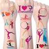 Gameza Gymnastic Temporary Tattoos Bulk - 240+ Gymnastics Party Favors Gymnastics Birthday Party Decorations Stickers Class School Prizes Gift Kids Sport Theme Tattoo Stickers Supplies